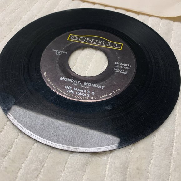 The Mama's and the Papa's - Monday, Monday / Got a Feelin' – Dunhill Label 45 RP - Picture 2 of 5